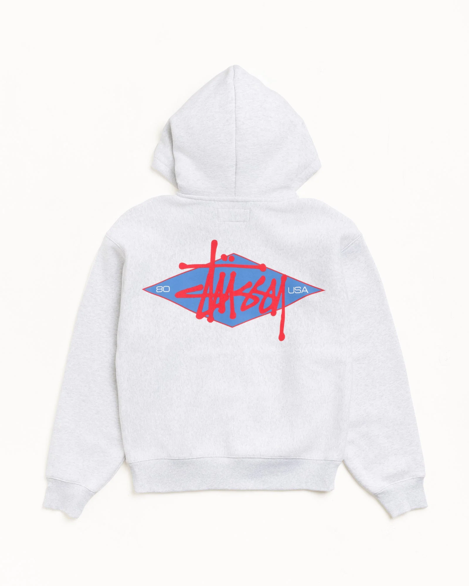 BASIC DIAMOND ZIP HOOD