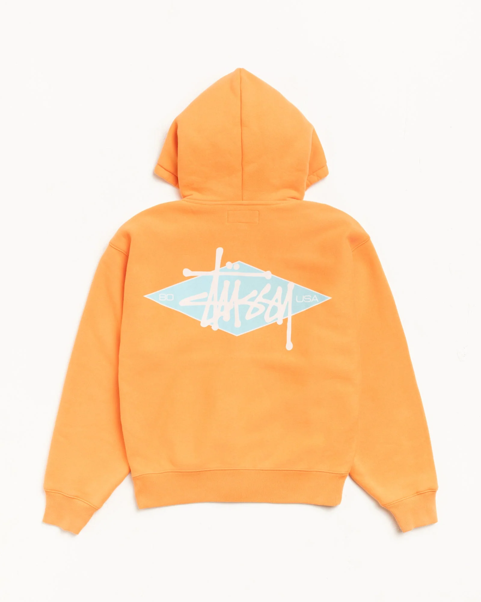 BASIC DIAMOND ZIP HOOD