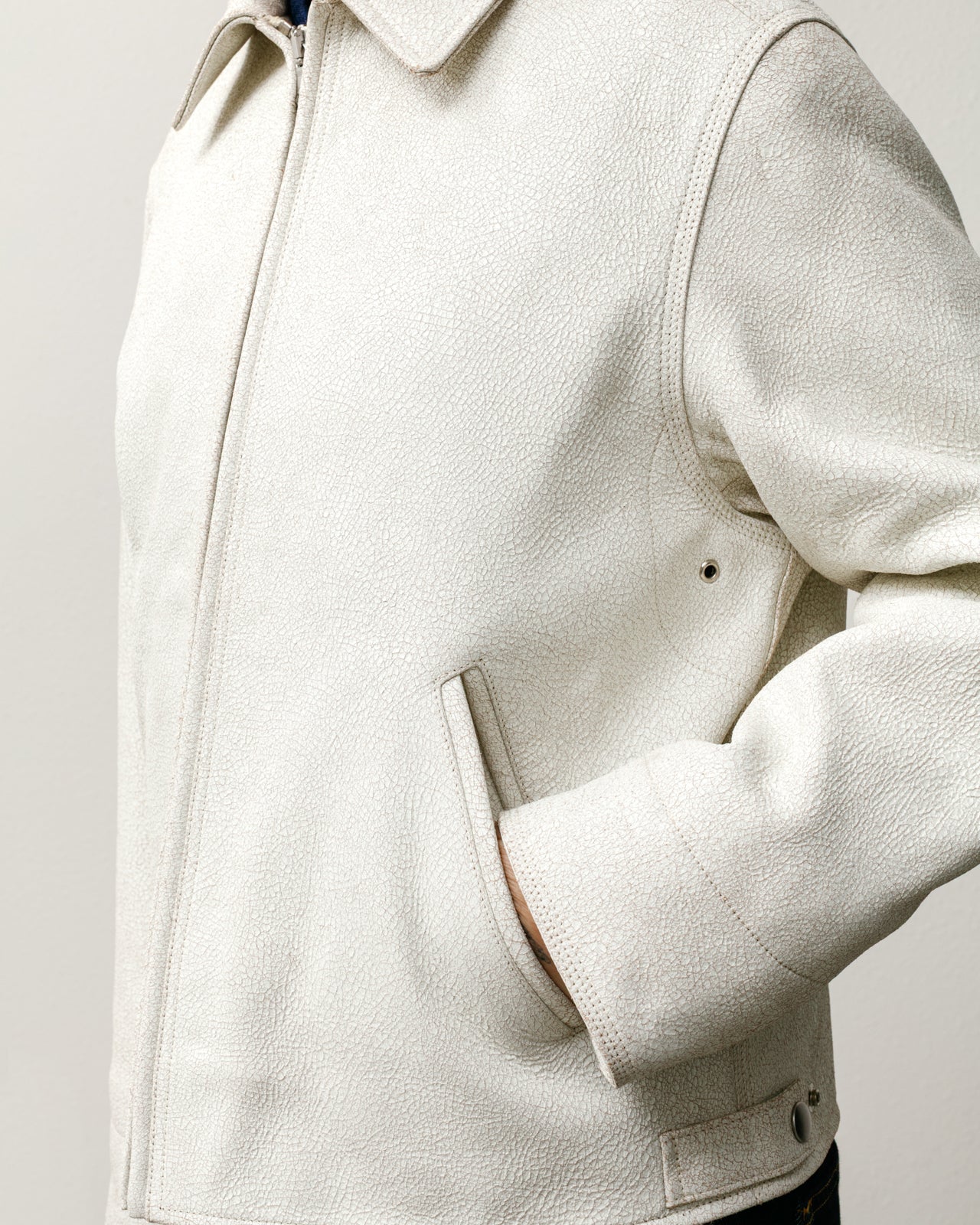 GARAGE JACKET CRACKED LEATHER - Image 4