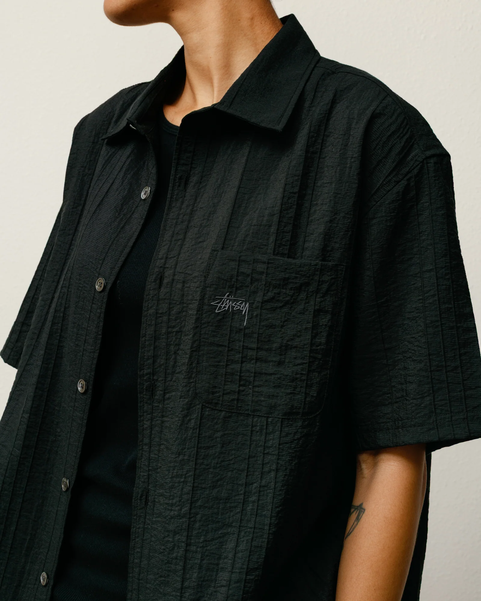 PLEATED TEXTURED SHIRT - Image 4