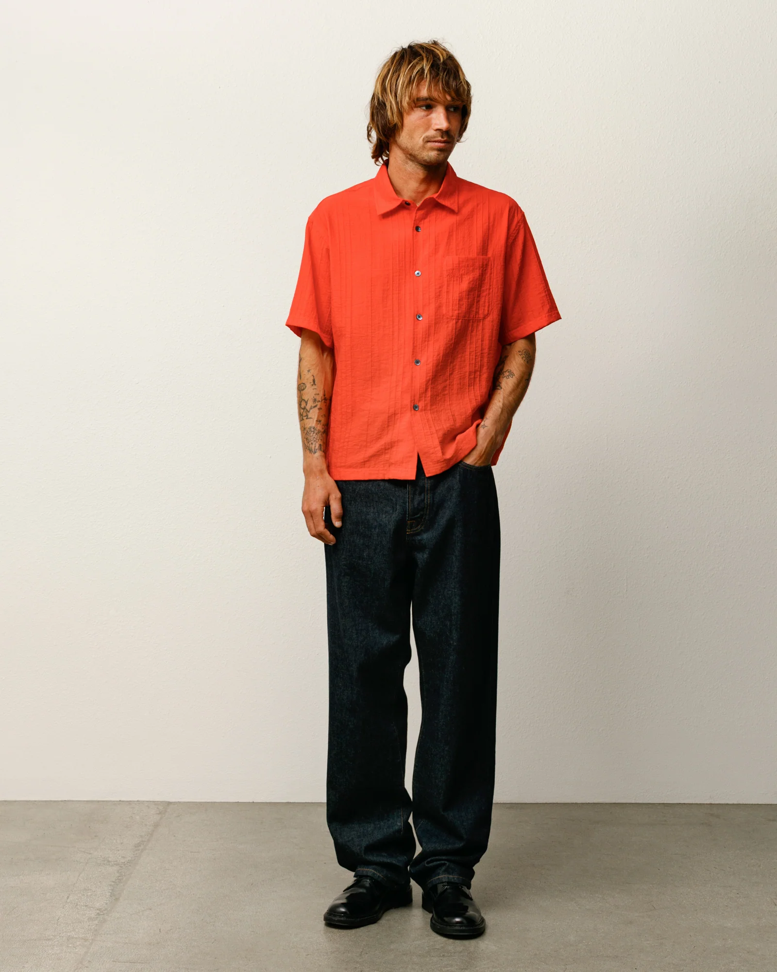 PLEATED TEXTURED SHIRT - Image 3