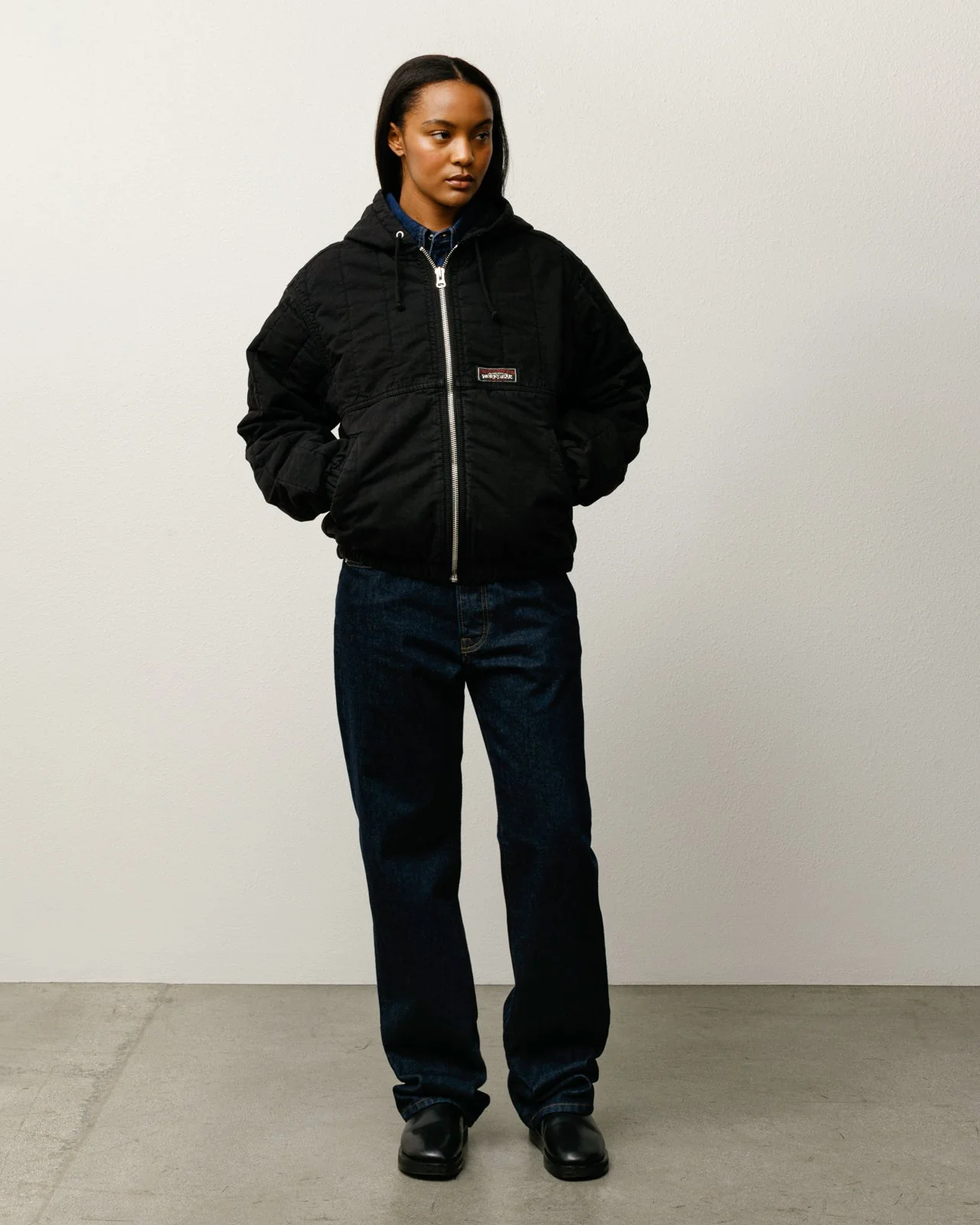 QUILTED CANVAS WORK JACKET - Image 4