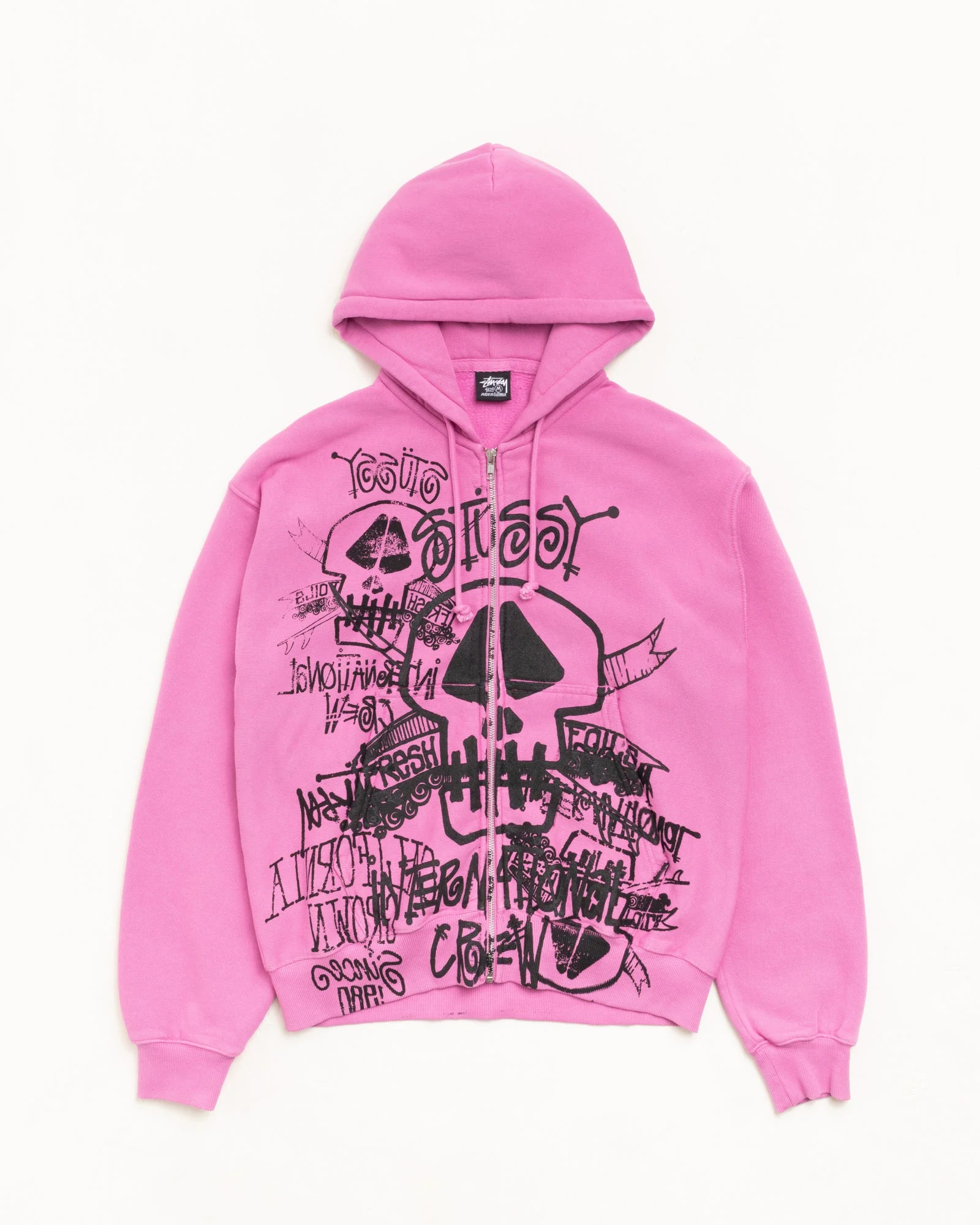 SKULLS GAR. DYED ZIP HOOD