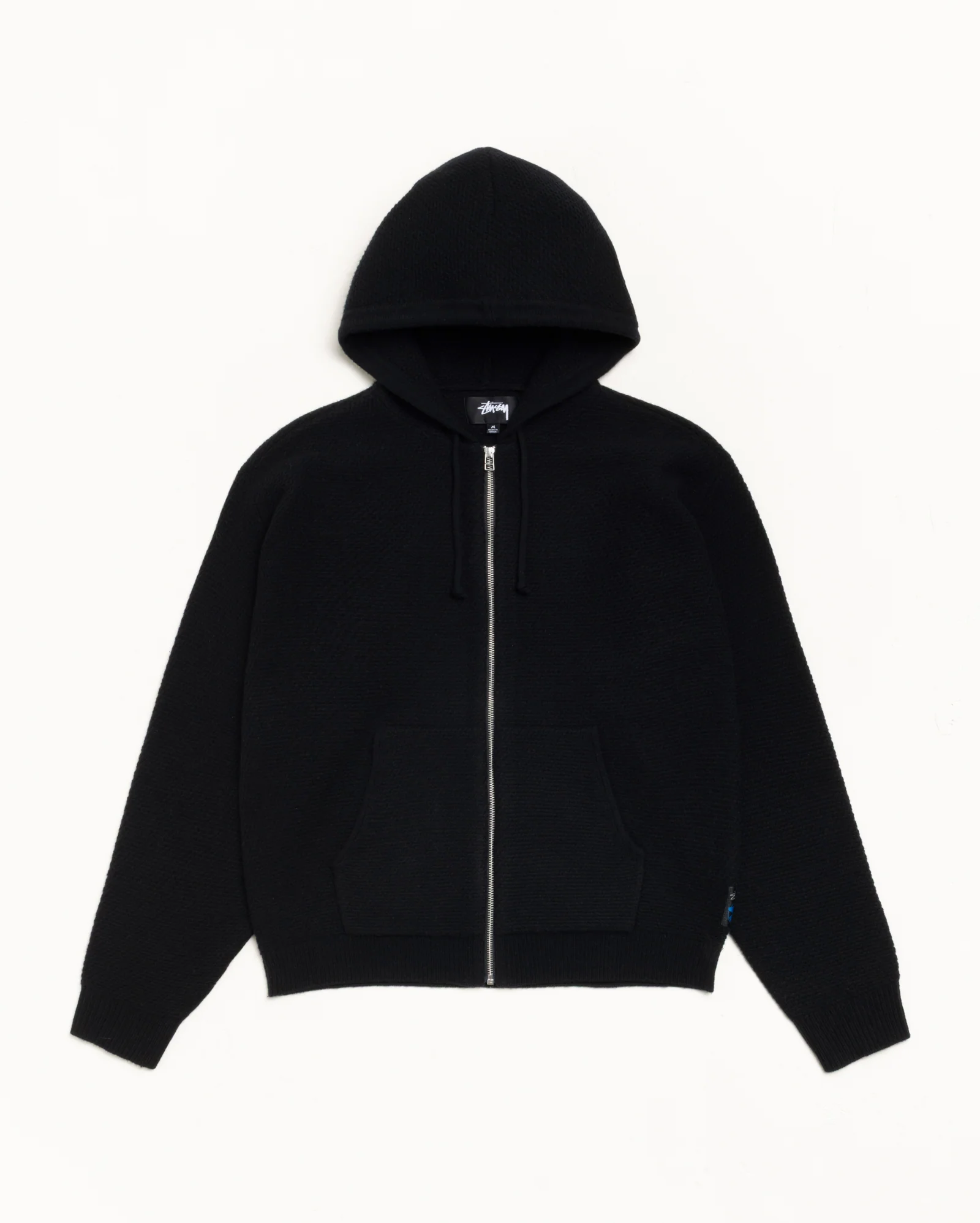 TEXTURED ZIP HOODED SWEATER - Image 6
