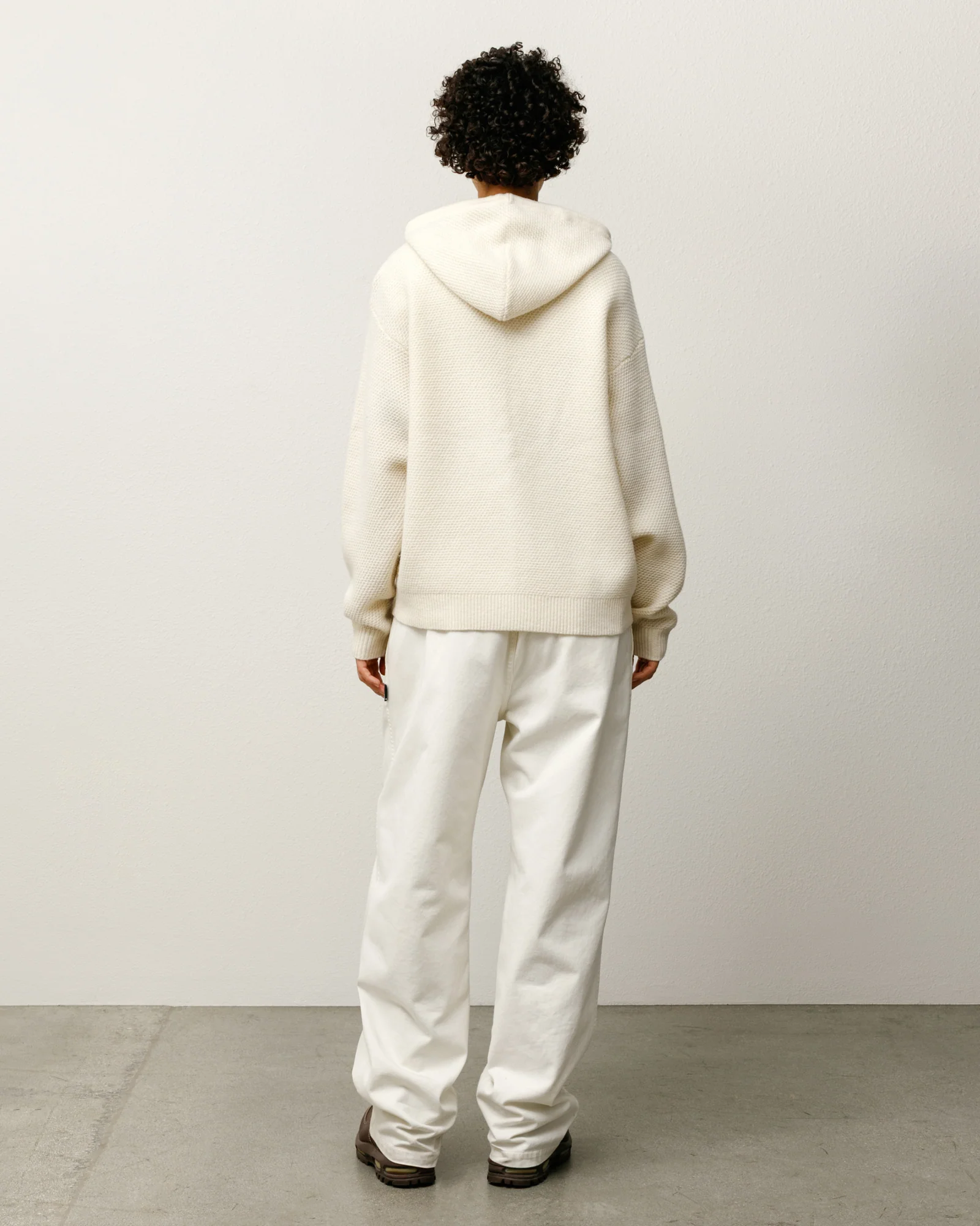 TEXTURED ZIP HOODED SWEATER - Image 3