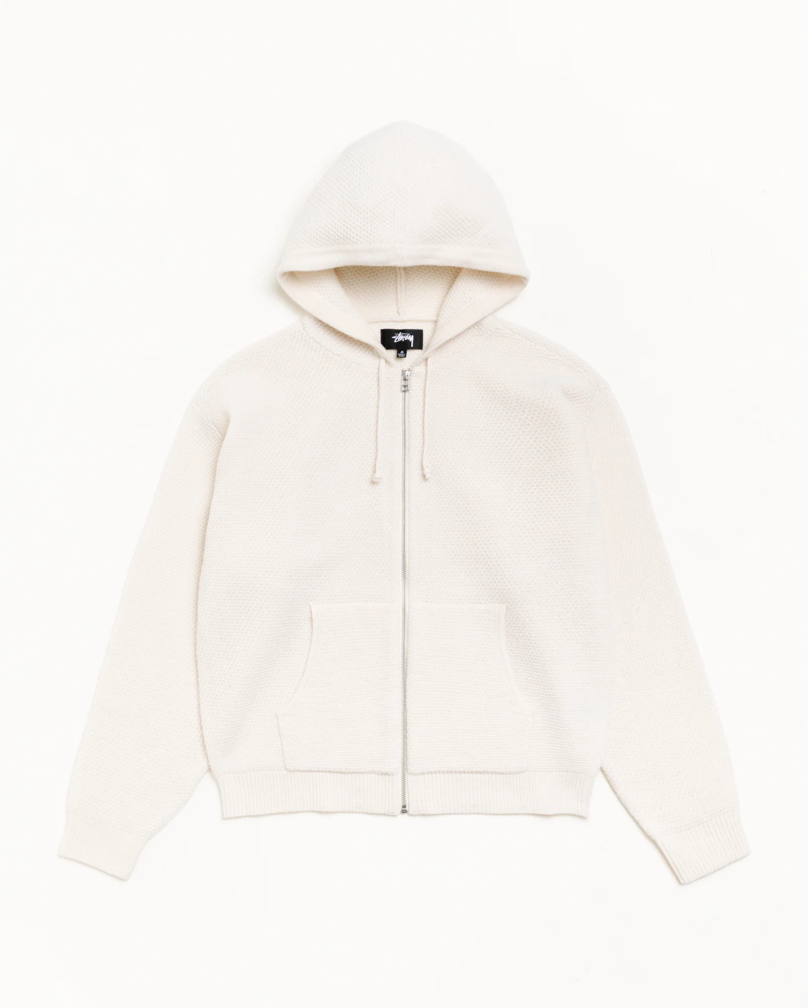 TEXTURED ZIP HOODED SWEATER - Image 6