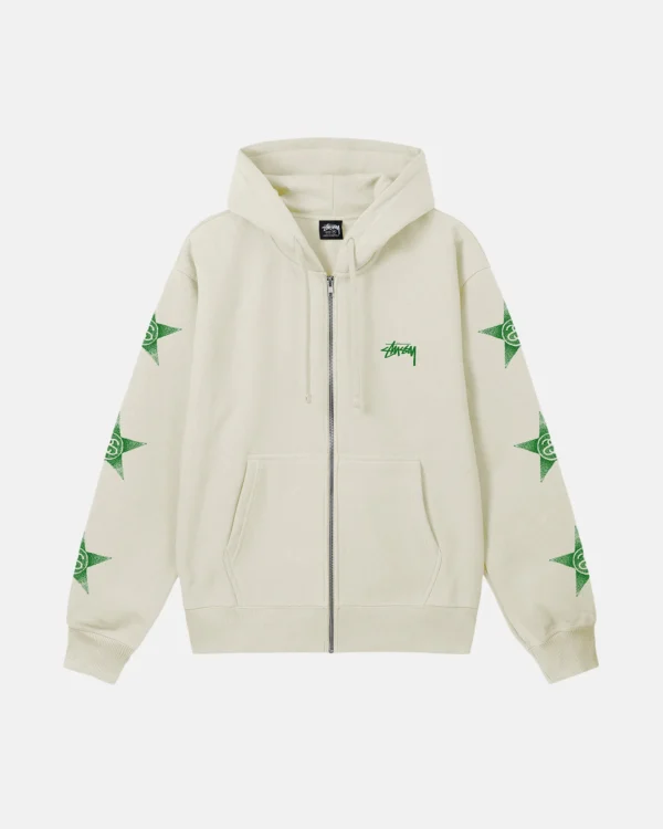 STUSSY STARS ZIP HOODIE