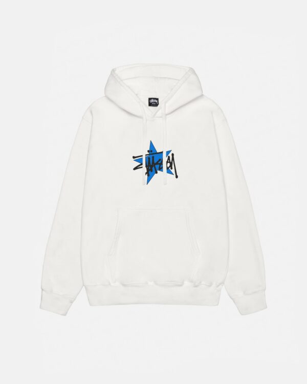 STÜSSY STAR HOODIE PIGMENT DYED OFF WHITE