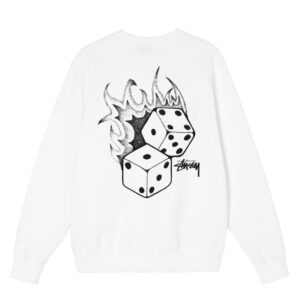 Stussy Fire Dice Crew White