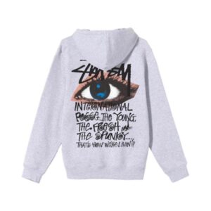 STUSSY VINTAGE HOODIE GREY EYES