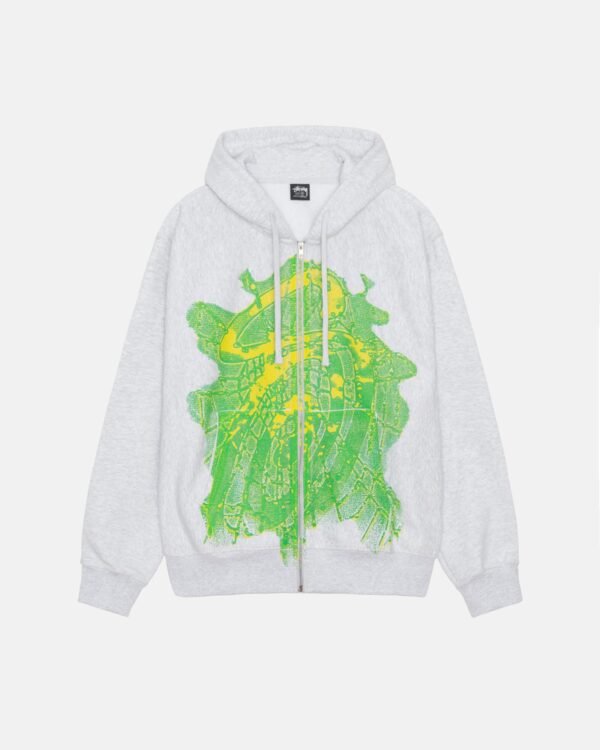 STUSSY WEB ZIP HOODIE