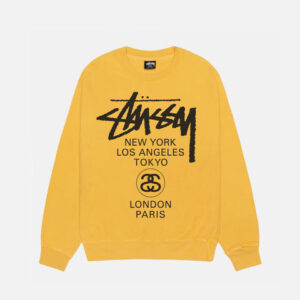 STUSSY WORLD TOUR CREW PIGMENT DYED