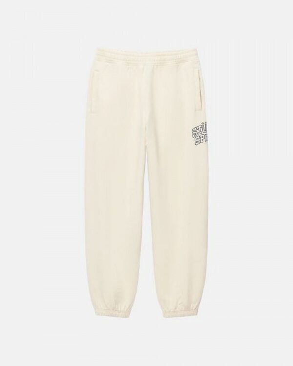 White Stussy Sport Sweatpants